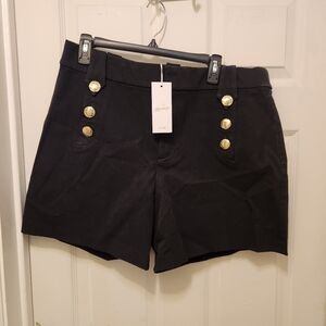Lilly Pulitzer Black High Parrish Waist Shorts with Gold Accents 16